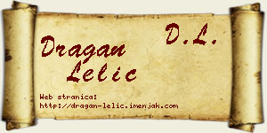 Dragan Lelić vizit kartica